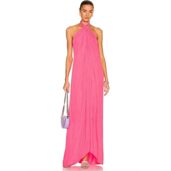 A.L.C neon hot Pink pleated dress NWT - Picture 1 of 10